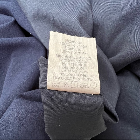 J. Crew Factory Navy Blue Flutter Sleeve Dress - Picture 6 of 8